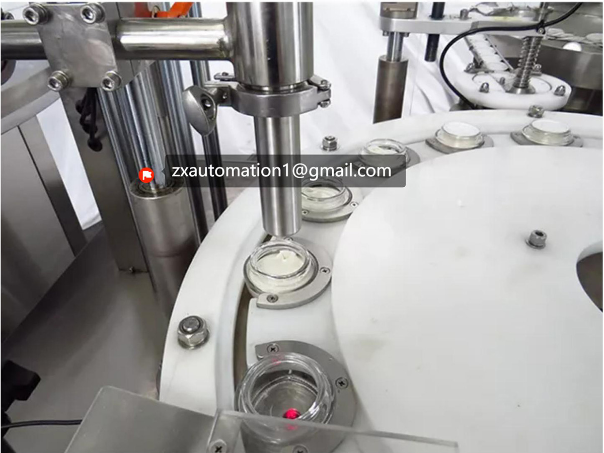 Cream Jar Filling and Capping Integrated Machine